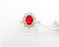 Anneau Lucciole Gioielli Femme in Or blanc Rubino 0.68 Ct ANK+C076/068R - ANK+C076/068R